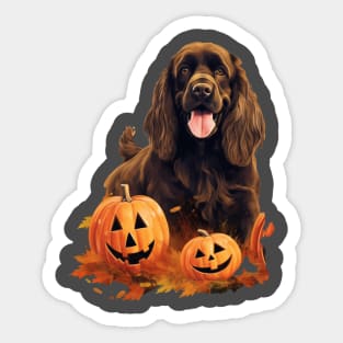 Cute Sussex Spaniel Halloween Sticker